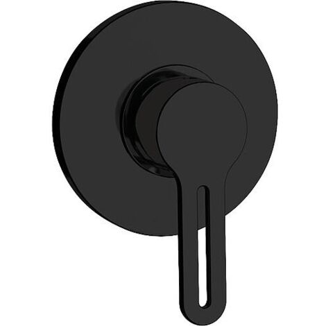 Mitigeur douche à encastrer Enzan rosace Ø 116 mm avec corps encastré mural noir mat