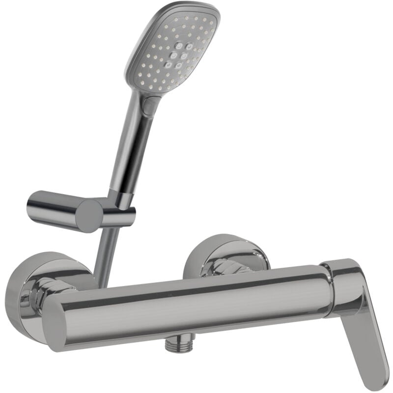 Ramon Soler - Mitigeur douche avec ensemble de douche Q3 alexia, Nickel Brossé - 360801Q3NC