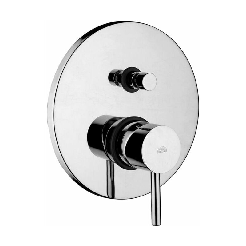 Mitigeur de douche encastré 2 sorties ø 200 mm Paffoni Birillo série BI015CR Chromé - Laiton