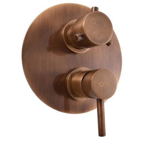 Mitigeur douche encastrable SEINA avec arrêt automatique en laiton bronze