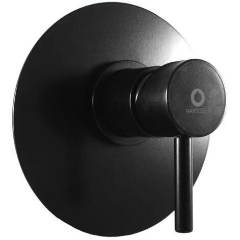 Mitigeur douche encastrable SEINA en laiton noir 15 cm