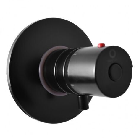 Mitigeur douche encastrable thermostatique en laiton noir