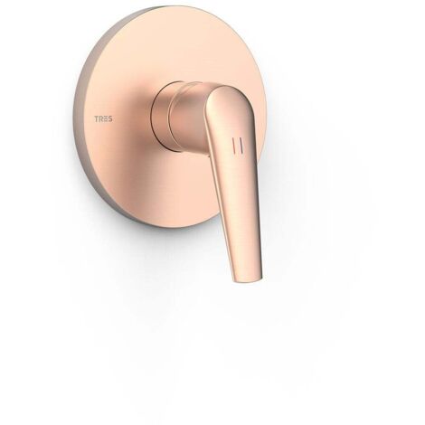 Mitigeur douche encastré 1 voie Rapid-box Or Rose Mat 24K - TRES 28127810OPM