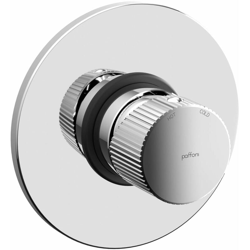 Mitigeur douche à encastrer avec 1 sortie avec plaque Ø116 mm Paffoni Jo JO010CR Chromé - 1 sortie