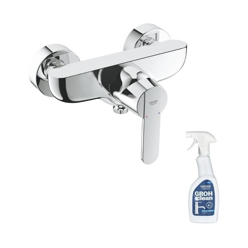 Mitigeur douche mécanique Grohe Quickfix Get + nettoyant GrohClean