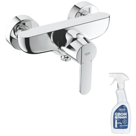 Mitigeur douche mécanique GROHE Quickfix Get + nettoyant GrohClean