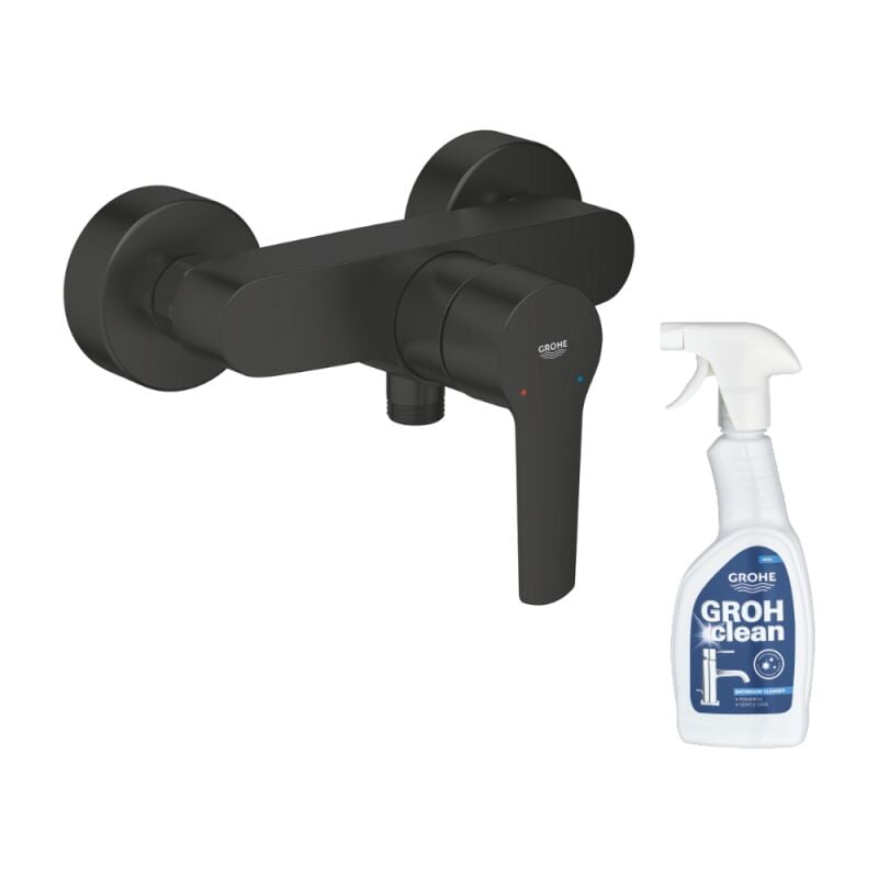 Grohe - Mitigeur douche mécanique Start noir + nettoyant GrohClean