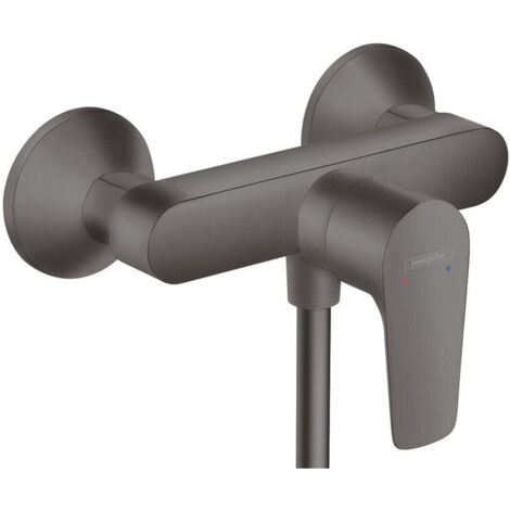 mitigeur douche noir chromé brossé