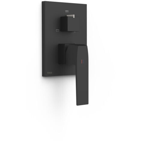 Mitigeur douche pour boîtier encastré Rapid‑box 3 voies BLACKMAT (noir mat) - TRES 20227310NM