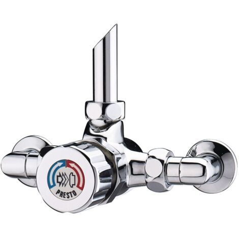 mitigeur - douche - presto alpa - bouton et raccords chromés - presto 35925