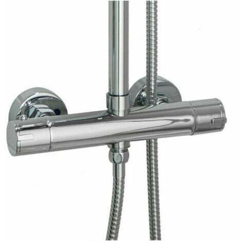 Yzmrbdqc - Mitigeur Douche Thermostatique 2 Sorties, Mitigeur Thermostatique pour Douche & Colonne Chromé, Robinet de Douche en laiton Anti-Brûlure
