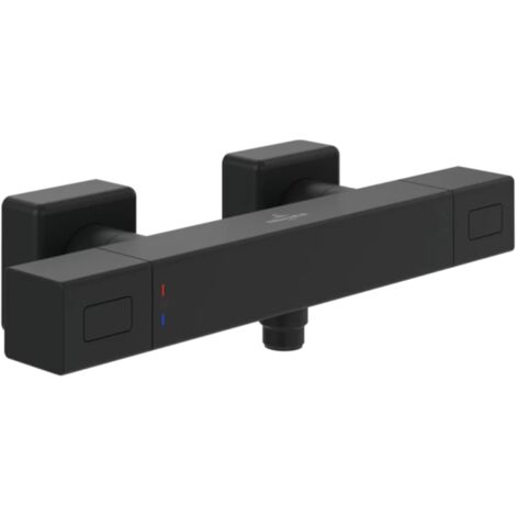 Mitigeur douche thermostatique VILLEROY ET BOCH Universal rectangle Noir mat
