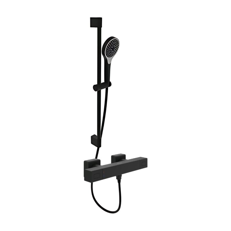 Villeroy&boch - Mitigeur douche thermostatique villeroy et boch Universal rectangle+ Ensemble de douche Verve Showers noir mat