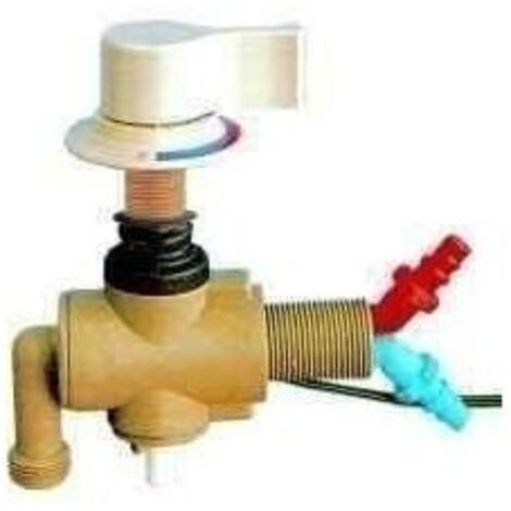 Mitigeur douchette avec contacteur – Commande bouton unique – Tuyau souple 8/10 mm – Sortie filetée 1/2' pour installation facile