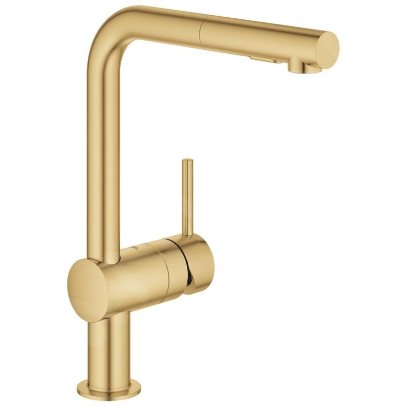 Grohe Minta - Mitigeur d'évier avec douchette extractible, Cool Sunrise brossé 30274GN0
