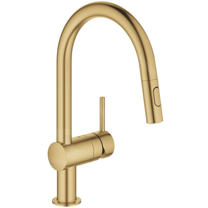 Minta - Mitigeur d'évier avec douchette extractible, Cool Sunrise brossé 32321GN2 - Grohe