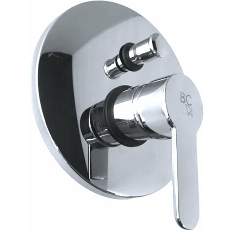 Mitigeur encastré avec deux sorties pour douche, avec inverseur - chromé