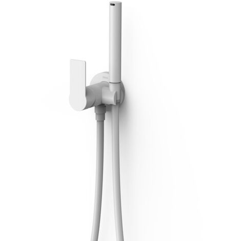 Mitigeur encastré avec douche pour WC Blanc mat - TRES 20522201BM
