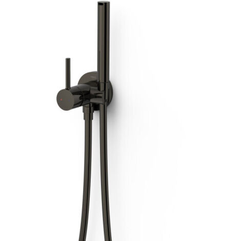 Mitigeur encastré avec douchette pour WC et bidet eau chaude et eau froide Noir Métallisé - TRES 134123KM