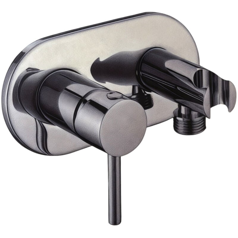 Mitigeur encastré rond avec support latéral