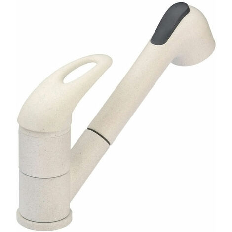 Mitigeur évier à bec haut orientable avec douchette - Décor : Blanc - ITAR