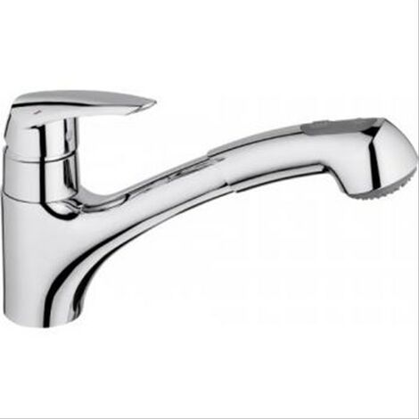 Mitigeur évier à douchette bec coulé orientable Eurodisc Grohe