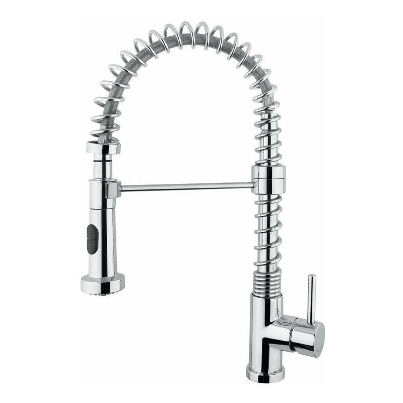 Idral - Mitigeur évier avec douchette à double jet à raccordement magnétique 09426/03 Chromé - Laiton