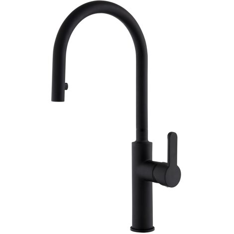 Mitigeur évier avec douchette extractible Capitole Noir mat