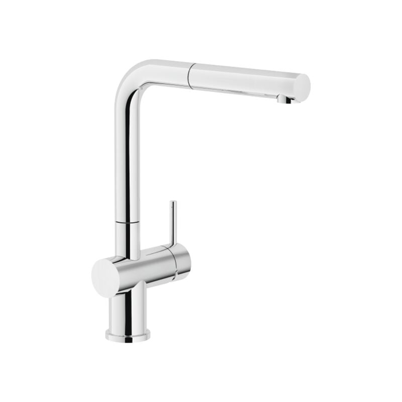 Nobili - Mitigeur évier basse pression avec douchette extractible Live series BPLV117/1CR Chromé - Laiton