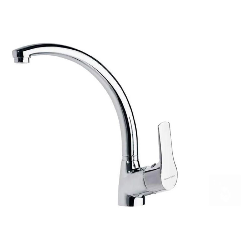 Ramon Soler - Mitigeur évier bec haut moulé orientable Titanium, chromé