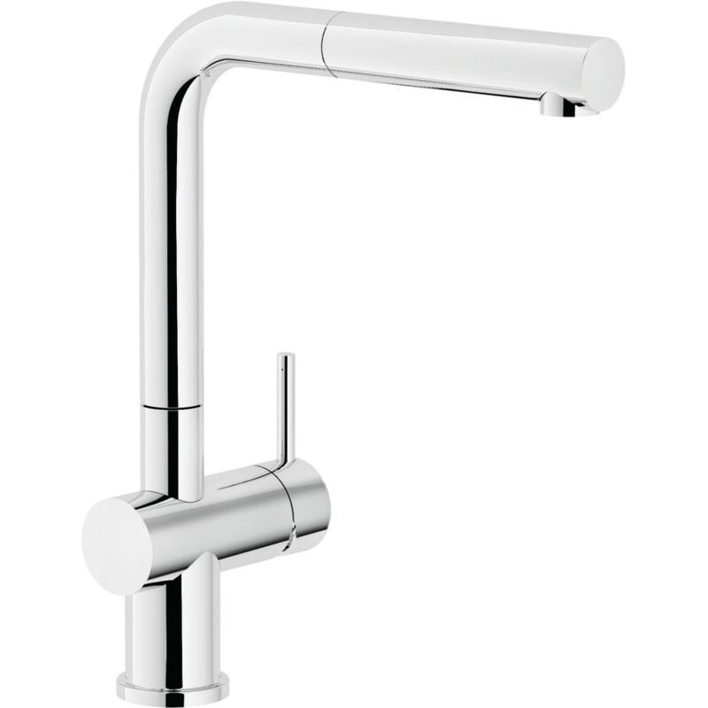 Anconetti - Mitigeur évier bec orientable avec douchette 1 jet Capitole Chromé