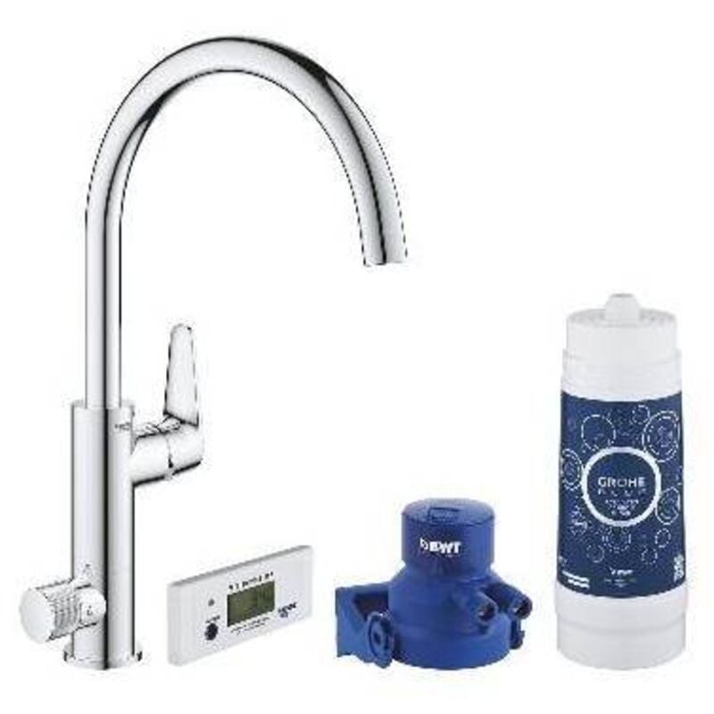 Grohe - Mitigeur évier blue pure baucurve avec système filtr. eau