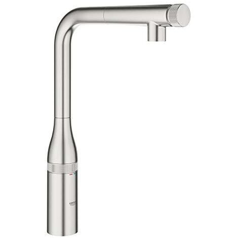 GROHE Essence SmartControl Mitigeur d'évier avec douchette extractible, SmartControl, supersteel