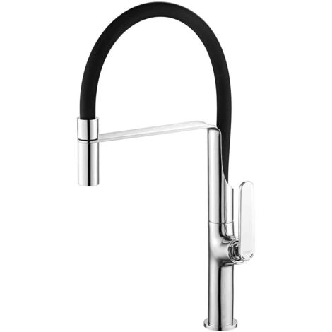 Mitigeur évier flexible déclipsable Tubig noir Thewa