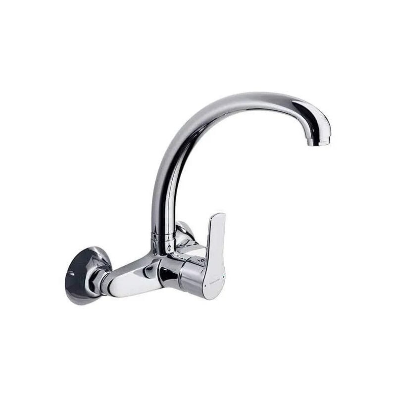 Ramon Soler - Mitigeur évier mural bec haut orientable Titanium