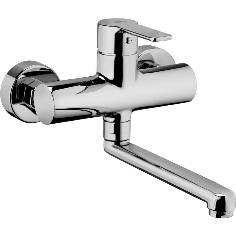 Paffoni - Mitigeur évier mural avec bec pivotant Red RED161CR Chromé