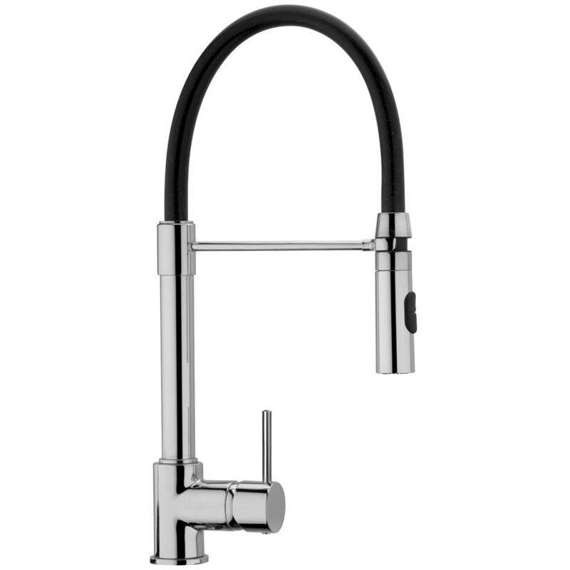 Paini France - Mélangeur d'évier de cuisine avec douche 2 jets Paini Cox 78CR557YOSPE Chromé