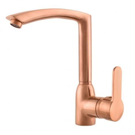 Mitigeur évier ZAMBEZE pivotant en laiton rose gold brossé