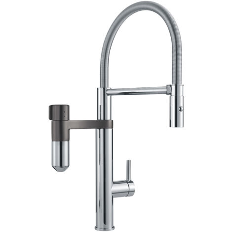 Mitigeur filtrant évier VITAL semi pro à douchette double jets - Chromé