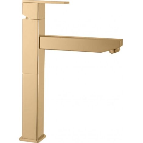 Mitigeur haut lavabo LOIRA sans siphon en laiton doré