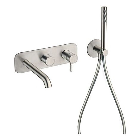 MITIGEUR IX INOX 316 BAIN DOUCHE MURAL 2 SORTIES AVEC DOUCHETTE - CRISTINA ONDYNA IX10228