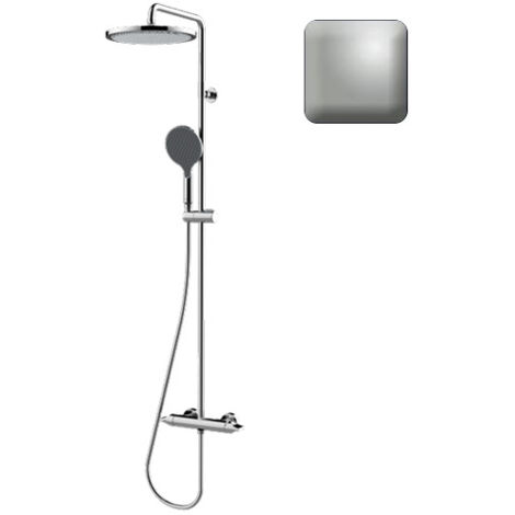 Mitigeur kit colonne de douche murale nickel satiné Apice - Bossini L10506094