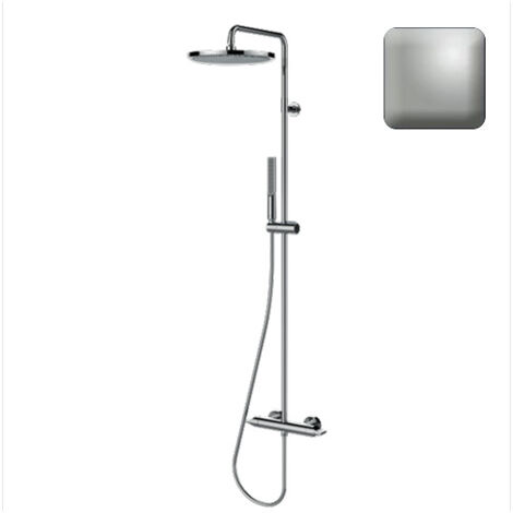 Mitigeur kit colonne de douche murale nickel satiné monocommande Apice - Bossini L10508094