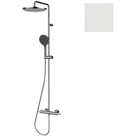 Mitigeur kit colonne de douche murale thermostatic blanc mat Apice - Bossini L10505045