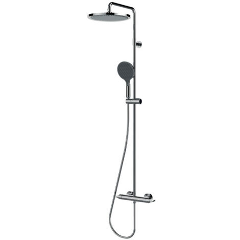 Mitigeur kit colonne de douche murale thermostatic chromé Apice - Bossini L10505030