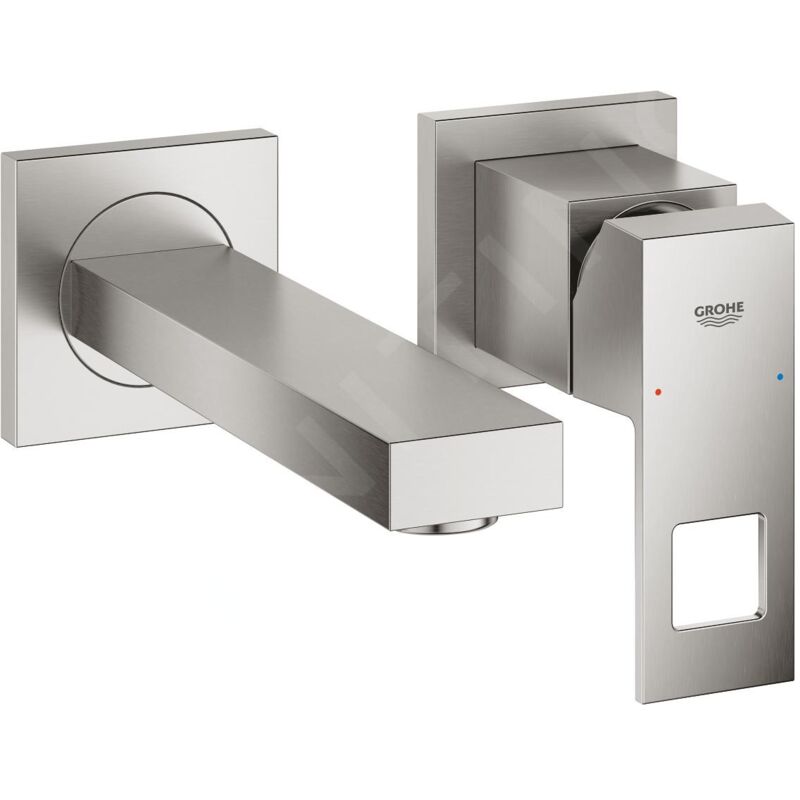 Grohe Eurocube - Mitigeur de lavabo encastré, installation 2 trous, supersteel 19895DC0