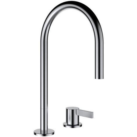 Mitigeur lavabo 2 trous KARTELL sans vidage PVD inox LAUFEN