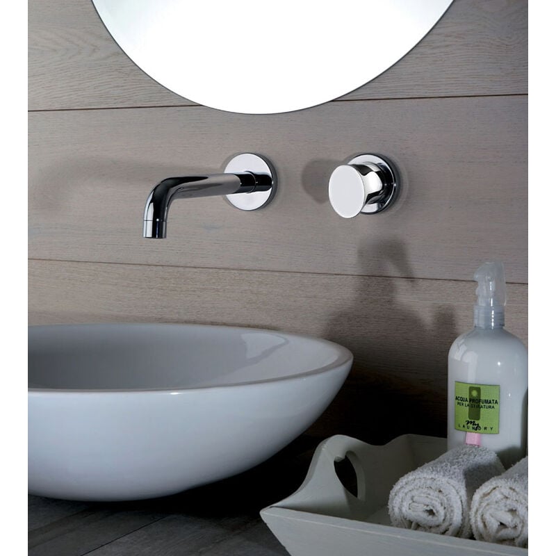 Mitigeur lavabo 2 trous mural Tropic Chrome