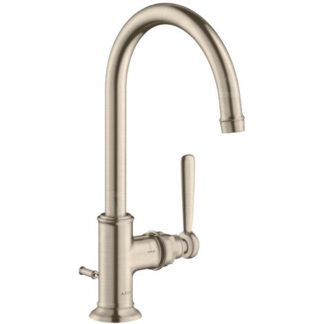 mitigeur lavabo 210avec tirette et vidage nickel brossé