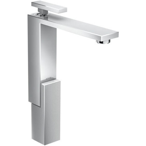 mitigeur lavabo 280, coupe diamant, bonde push-open chroméé